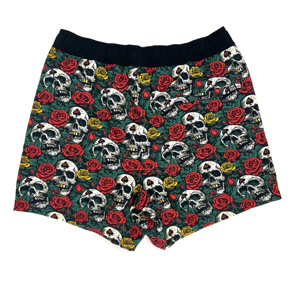 Zero Foxtrot Skull & Roses Lined Training Shorts Men's Size Medium 5” Inseam - Picture 9 of 11